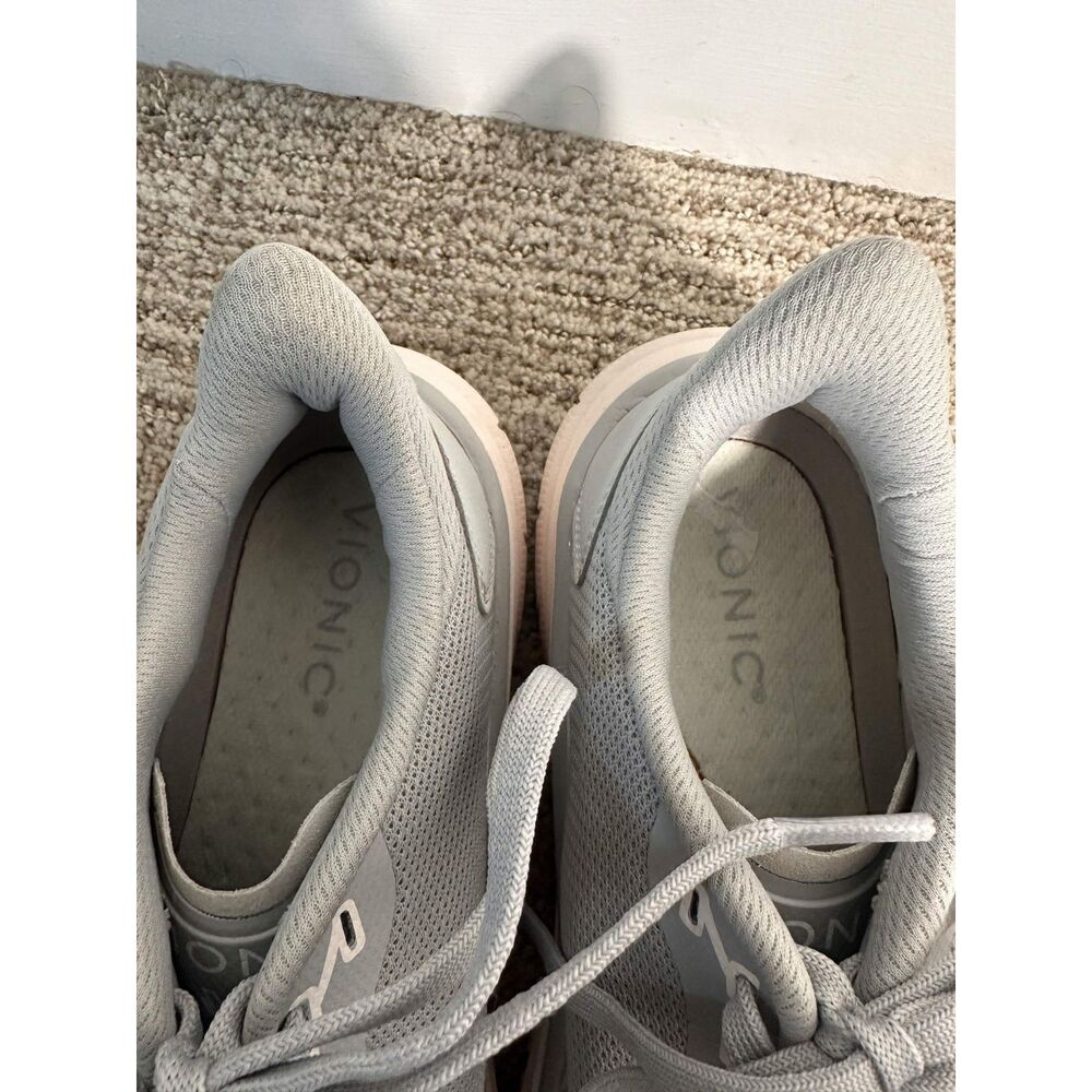 Vionic WalkMax Grey Pink Mesh Walking Sneakers Womens 7.5 Orthotic Cushioned - Picture 5 of 7